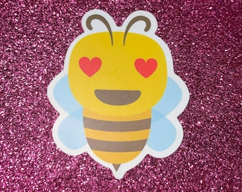 Save the Bees Stickers Pack of 5 | Spring Summer Cute Pretty Bees Flower Yellow Flower Honey Pollen | Peel Off Stickers Full color Style 8
