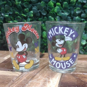 Mickey and Minnie Mouse Shot Glasses Pair, Adult Disney Souvenir Gifts for  Couples, 4.2 Inches