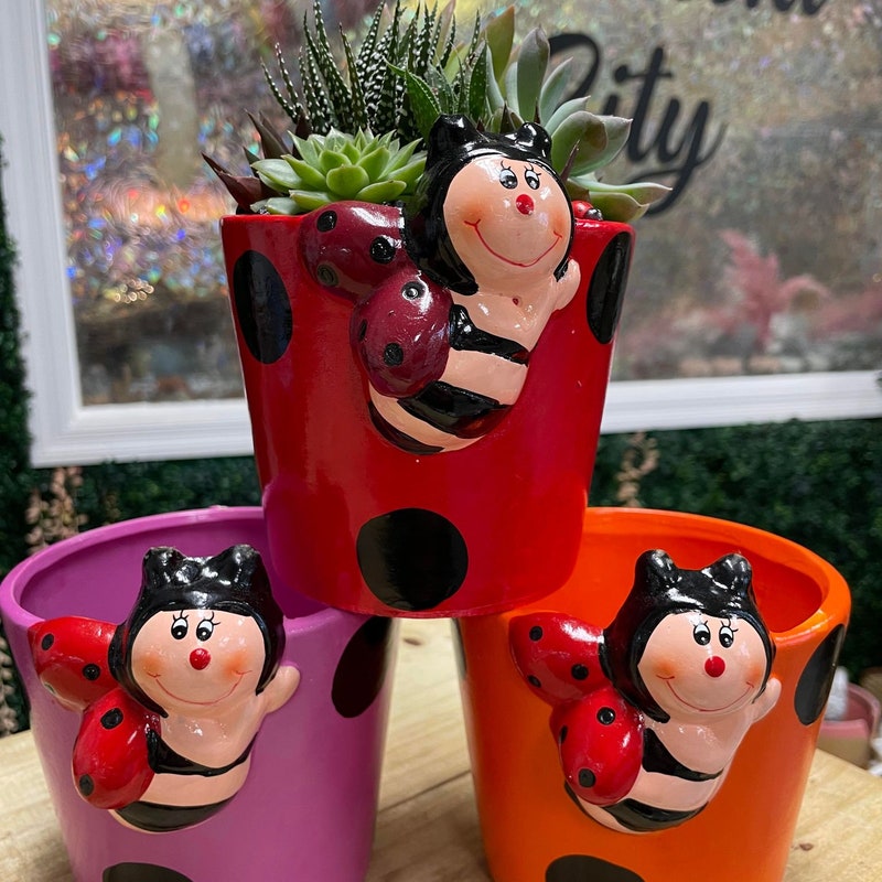 Ladybug Planter - Etsy