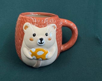 Hedgehog with Mushroom Mug / Porcupine / Forest / Woodland / Coffee Mug