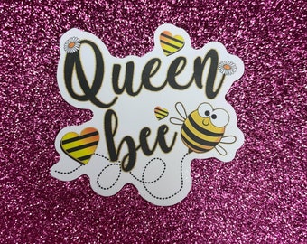 Save the Bees Stickers Pack of 5 | Spring Summer Cute Pretty Bees Flower Yellow Flower Honey Pollen | Peel Off Stickers Full color Style 9