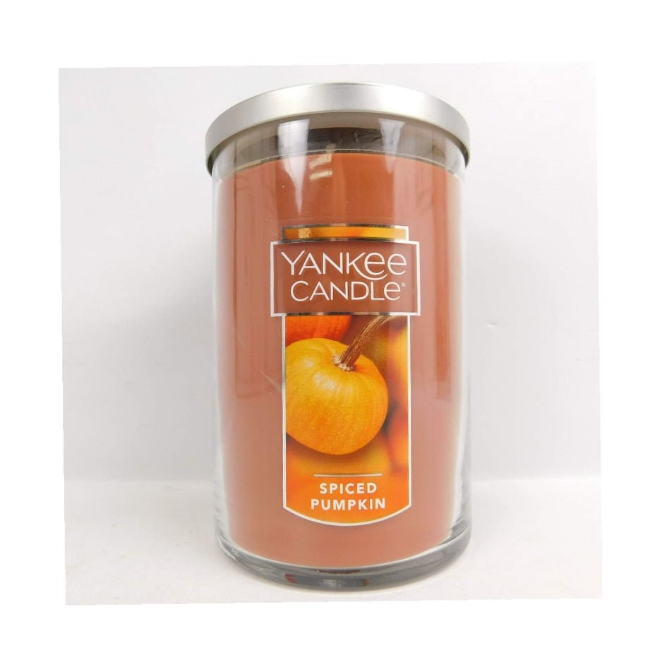 Yankee Candle Spiced Pumpkin 22 Oz/home Decor/desk  Accessory/fragrant/holiday/autumn/fall/wick/fragrance/scent/gift 
