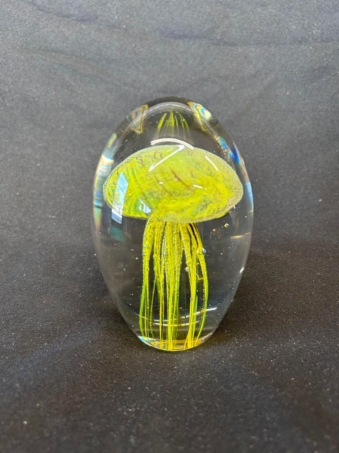 Glass Jellyfish Paperweight / Creative Unique Collection / Gifts / Desk