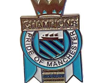 Spilla Manchester City FC – Stemma Ufficiale – Distintivo Per Tifosi – Regalo