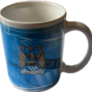 Manchester City Keramik Fußball Cup Becher offizielle Retro Geschenke