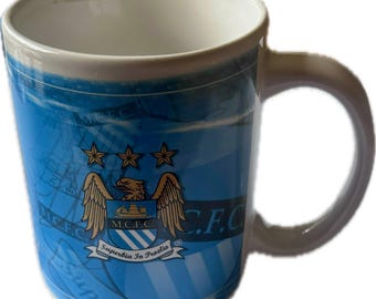 Manchester City Keramik Fußball Cup Becher offizielle Retro Geschenke