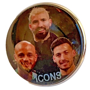 Manchester City Legends Badge Fan Made Football Pins