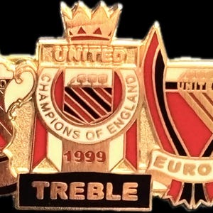 Manchester United Treble Unbranded Pin Abzeichen Fans Geschenke