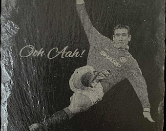 Eric Cantona Slate Coaster: Manchester United Football Legend Gift
