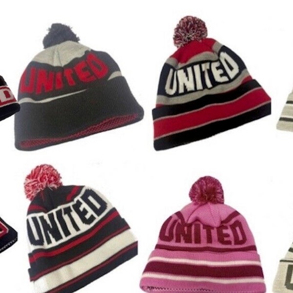 United Hats Pom Pom Bobble Hat Manchester Fans Gifts