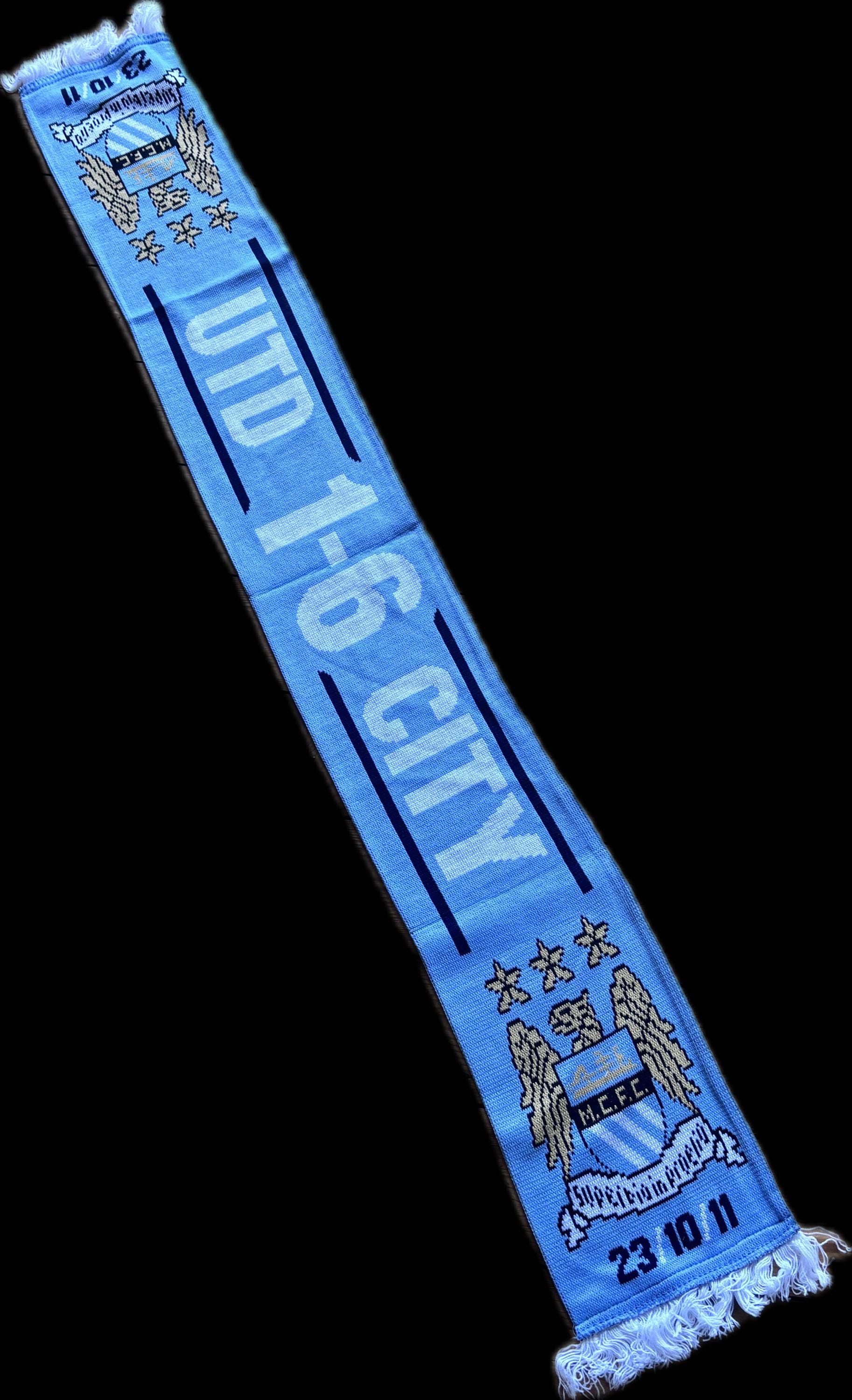 Manchester City 6 - 1 United Retro Scarves Official Man City Scarf