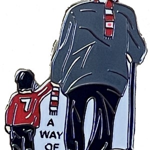 Soccer Teams Red An White Black Pin United Badge