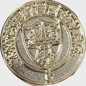 Manchester City  Gold in Colour pin badges Football Fans