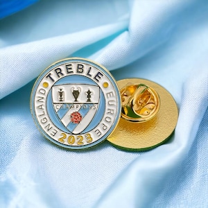 Manchester City Badges Pin Champions Of England Treble Winner&#39;s