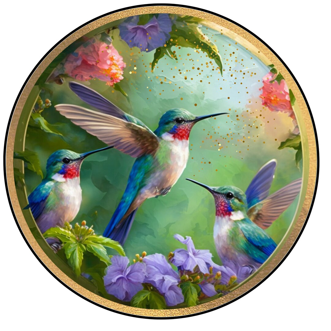 Blue Hummingbirds Sign, Hummingbird Signs, Summer Decor, Hummingbird