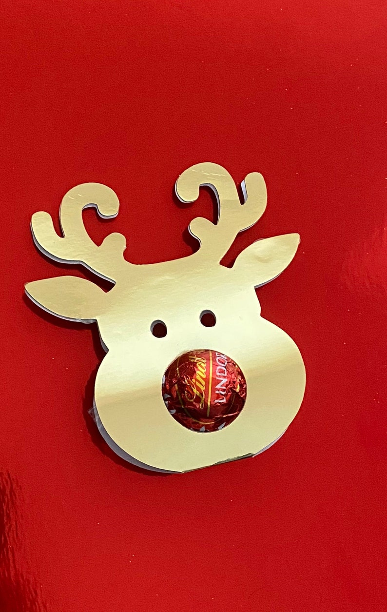 Reindeer Rudolph Chocolate Lindt Christmas Tree Decoration Etsy