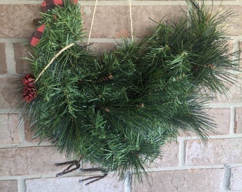 House warming gift wreath door decor Chicken Wreath