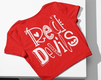 Red Deviles Red Devils Mascot PNG Digital Download Distressed - Etsy
