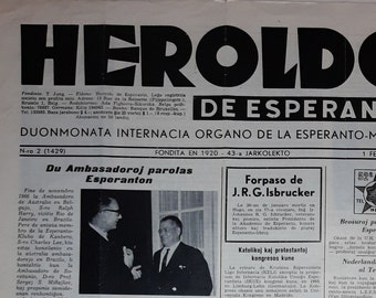 propaganda posters 60s Heroldo De Esperanto 1962s 1965s 1968s, Propaganda magazine, Esperanto magazine.