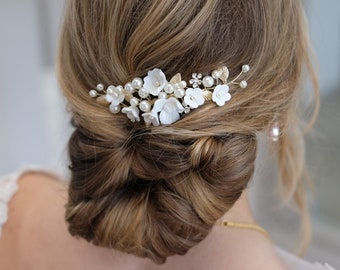 Bride Hair Jewelry, Hair Comb - Ceramics - Bridal Wedding Hair Jewelry - High Quality Bridal Hair Jewelry by Bridal Jewelry Vumari