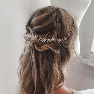 Accesorios para el cabello de vid para el cabello Tocado de novia de alta calidad para su boda accesorios para el cabello de vid para el cabello novia diadema de cristal, pedrería Vumari imagen 3