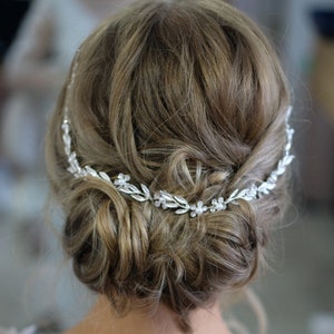 Haarrebe Haarschmuck Hochwertig, Braut Kopfschmuck für deine Hochzeit -  Haar Rebe Haarschmuck Braut -  Stirnband Kristall , Strass - Vumari