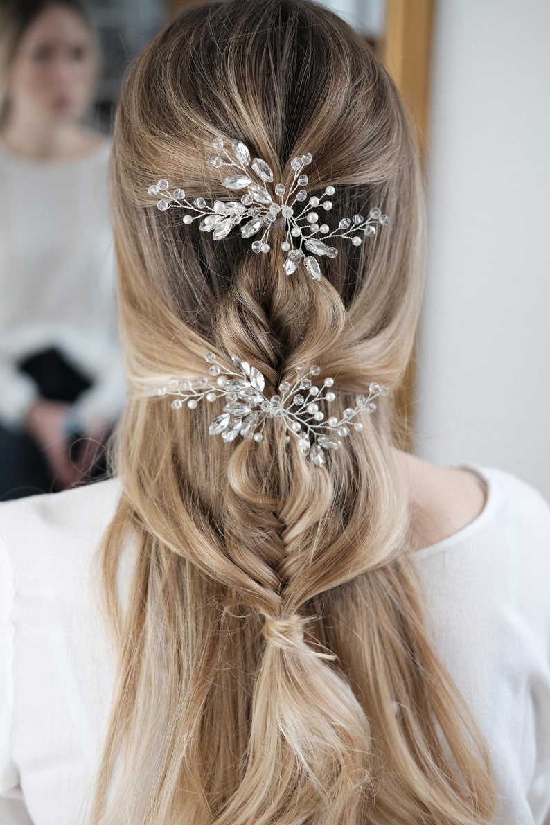 Bridal hair accessories, wedding hair accessories, hair comb bride high-quality bridal hair accessories from Brautschmuck Vumari image 4