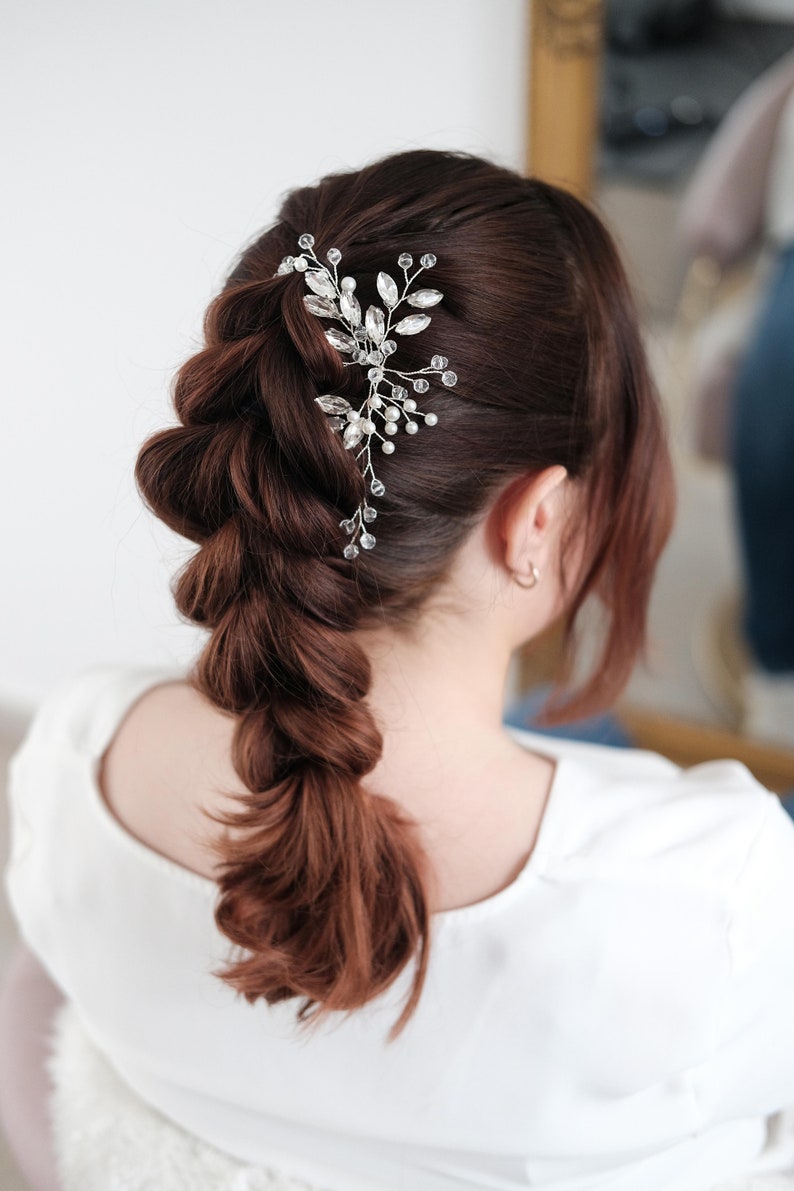 Bridal hair accessories, wedding hair accessories, hair comb bride high-quality bridal hair accessories from Brautschmuck Vumari image 8