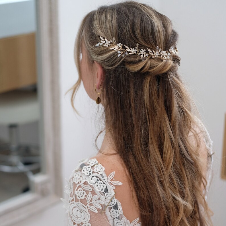 Accesorios para el cabello de vid para el cabello Tocado de novia de alta calidad para su boda accesorios para el cabello de vid para el cabello novia diadema de cristal, pedrería Vumari imagen 5