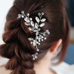 Bridal hair accessories, wedding hair accessories, hair comb bride high-quality bridal hair accessories from Brautschmuck Vumari image 7
