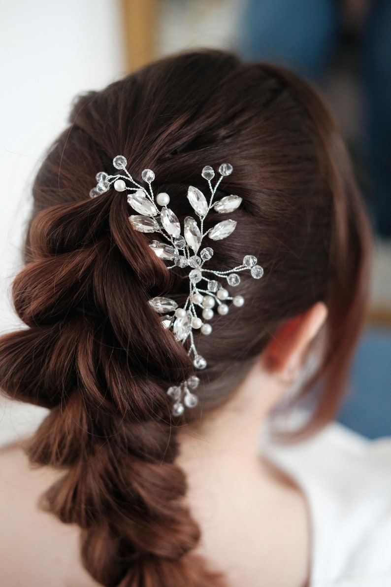 Bridal hair accessories, wedding hair accessories, hair comb bride high-quality bridal hair accessories from Brautschmuck Vumari image 7