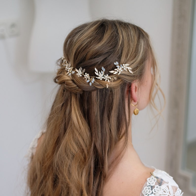 Accesorios para el cabello de vid para el cabello Tocado de novia de alta calidad para su boda accesorios para el cabello de vid para el cabello novia diadema de cristal, pedrería Vumari imagen 3