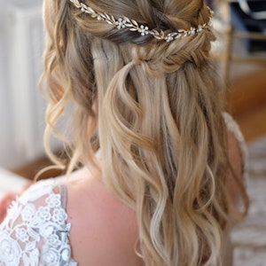 Accessori per capelli con tralci per capelli Alta qualità, copricapo da sposa per il tuo matrimonio accessori per capelli con tralci per capelli sposa fascia per capelli in cristallo, strass Vumari immagine 8