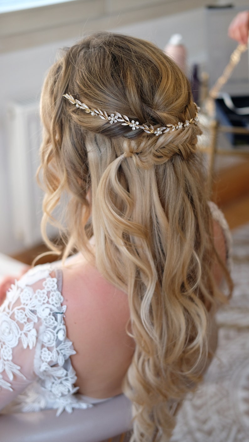 Accesorios para el cabello de vid para el cabello Tocado de novia de alta calidad para su boda accesorios para el cabello de vid para el cabello novia diadema de cristal, pedrería Vumari imagen 8