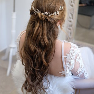 Accesorios para el cabello de vid para el cabello Tocado de novia de alta calidad para su boda accesorios para el cabello de vid para el cabello novia diadema de cristal, pedrería Vumari imagen 6