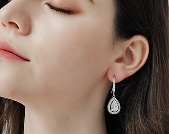 Bridal earrings, wedding earrings - zircon - high-quality bridal jewelry from Brautschmuck Vumari / hygiene items