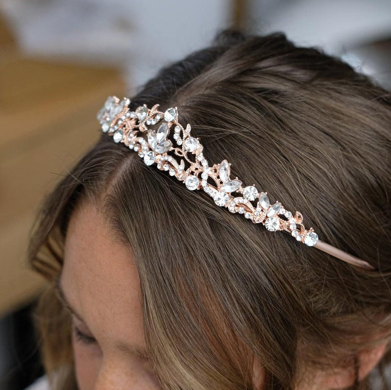 Tiara Diadem Braut Haarschmuck, Hochzeit Haarschmuck Hochwertiger Brauthaarschmuck von Brautschmuck Vumari Bild 3