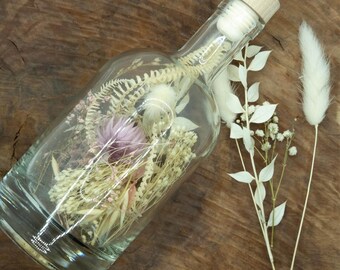 Flower Bottle Dried Flowers Message in a Bottle for Eternity - Perfect Gift for Wedding - Wedding Decoration - Dried Flowers - Vumari