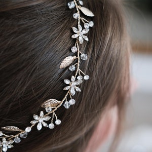 Hair vine bridal jewelry high quality, bridal headpiece for your dream wedding, hair vine, hair wire hair jewelry, headband rhinestone crystal image 9