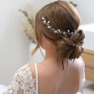 Joyería nupcial de vid de pelo de alta calidad, tocado de novia para la boda de sus sueños, vid de pelo, joyería de pelo de alambre de pelo, cristal de pedrería de diadema imagen 6