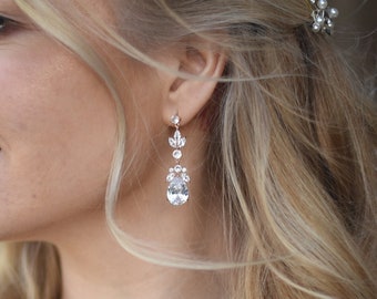 Bridal earrings, wedding earrings - zircon - high-quality bridal jewelry from Brautschmuck Vumari