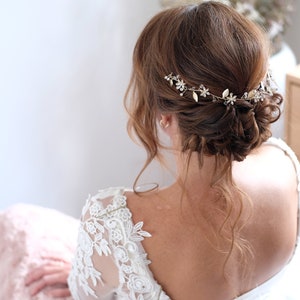 Hair vine bridal jewelry high quality, bridal headpiece for your dream wedding, hair vine, hair wire hair jewelry, headband rhinestone crystal image 8