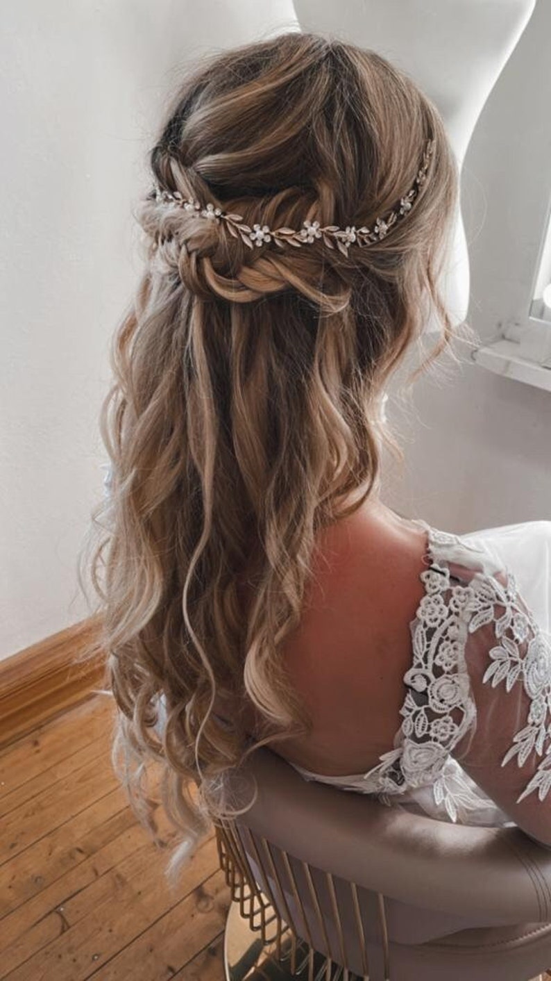 Accessori per capelli con tralci per capelli Alta qualità, copricapo da sposa per il tuo matrimonio accessori per capelli con tralci per capelli sposa fascia per capelli in cristallo, strass Vumari immagine 3