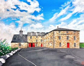 Impression distillerie Glenmorangie : art du whisky des Highlands écossais (montage 10 x 8)