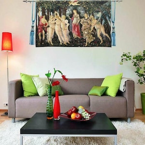 Primavera Spring Sandro Botticelli Wall Tapestry Jacquard Woven Wall Hanging 36 in. x 55 in.