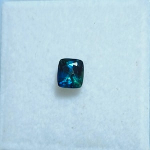 Natural Teal Sapphire Faceted Cushion Shape Loose Gemstone
