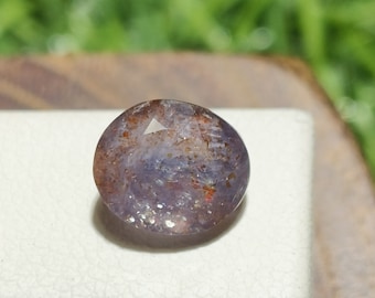 Natural bloodshot iolite sunstone faceted oval shape 8.20X7X4.40 MM loose gemstone