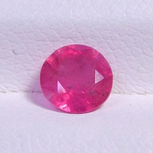 Beautiful unheated Ruby faceted round shape 5.5X5.1X2.7 MM loose gemstone for jewelry making