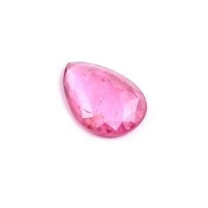 Natural pink tourmaline rose cut pear shape gemstone for jewellery making