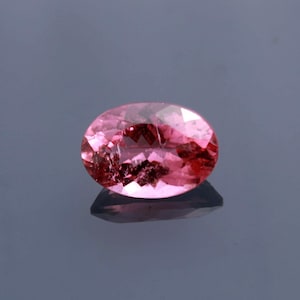 Natural pink tourmaline faceted oval shape 9.7x6.8x4.8 mm loose gemstone for jewelry making
